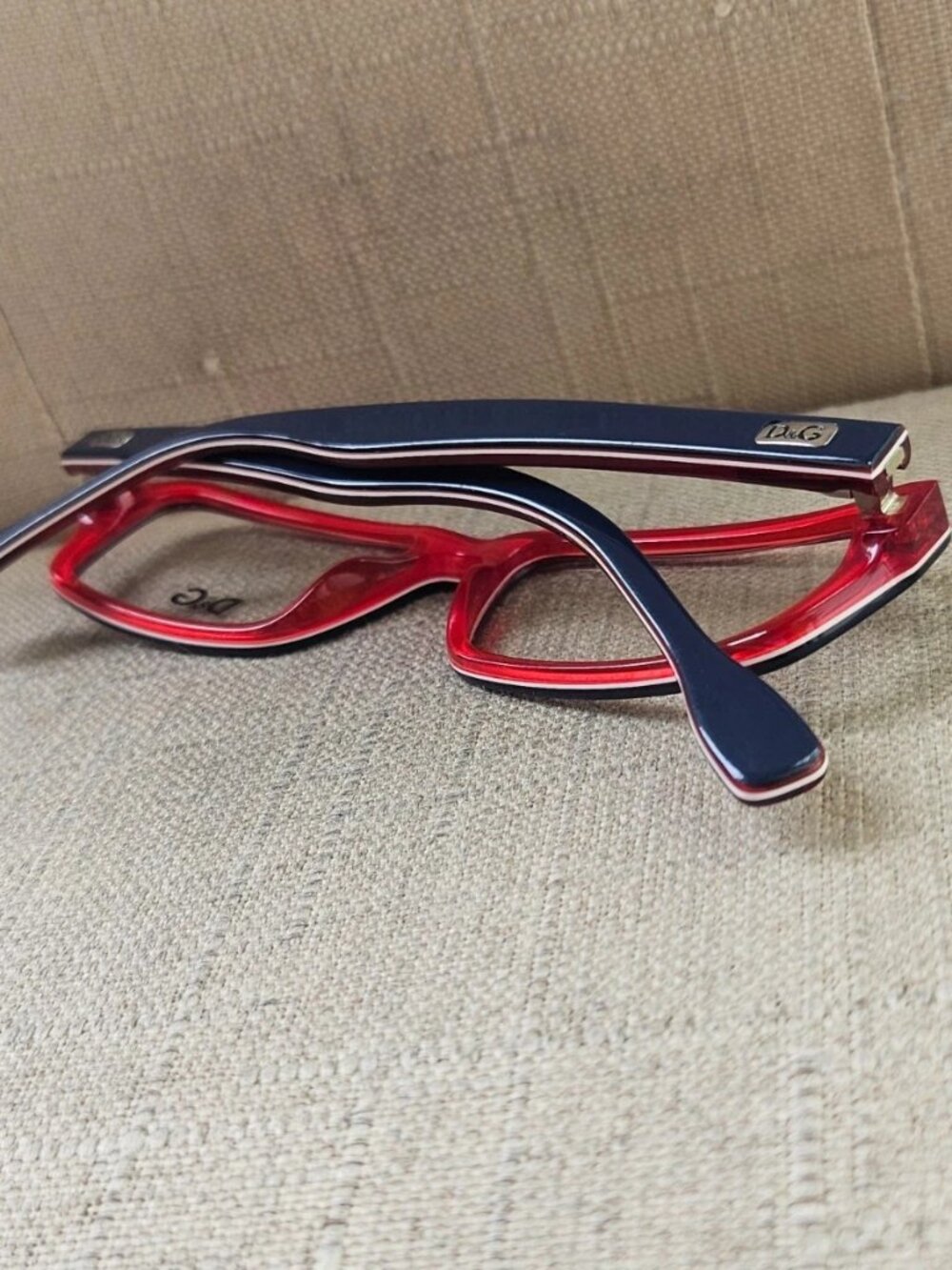 Dolce & Gabbana Women Glasses Frame D&G 1225 Dark Blue/Red Tone Eyewear New - Picture 7 of 12